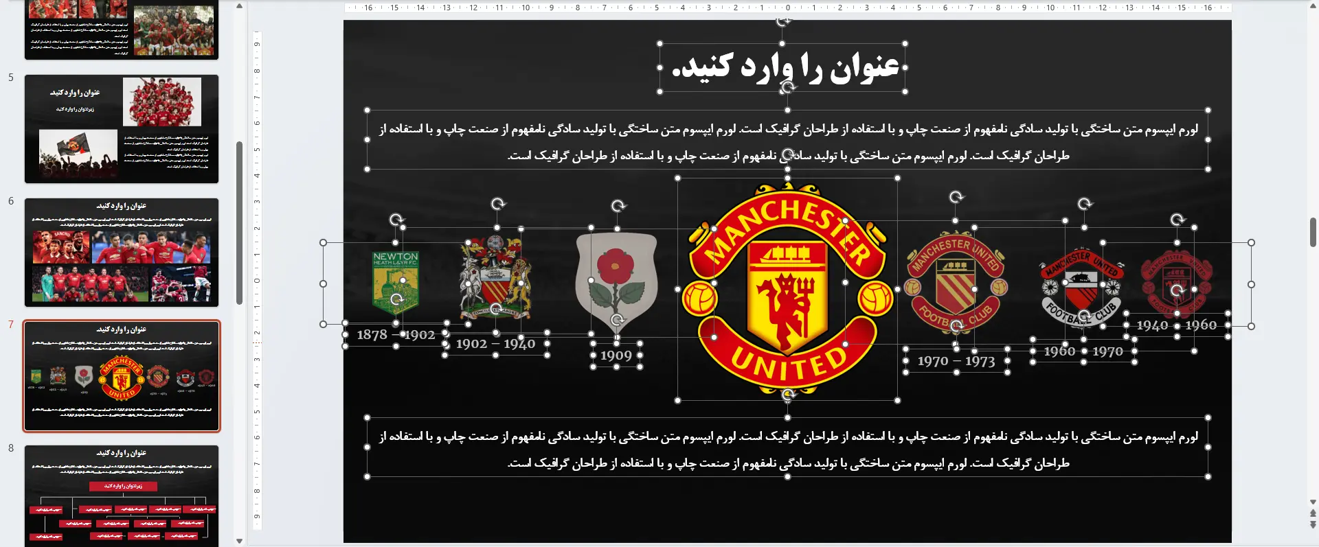 قالب پاورپوینت منچستر یونایتد