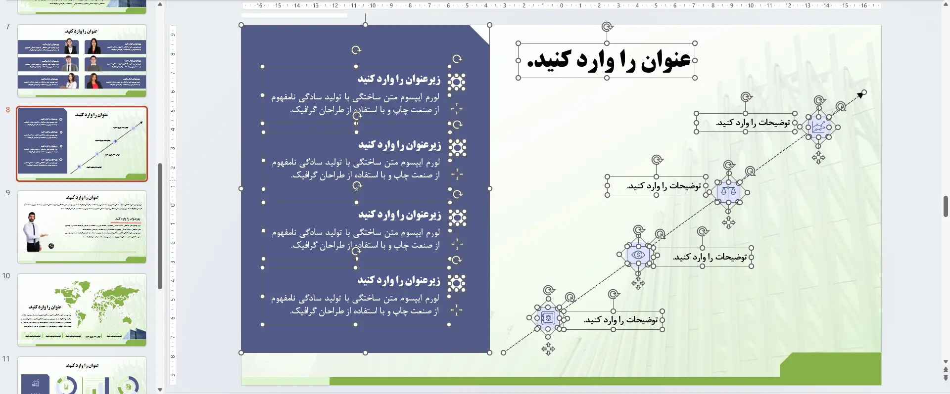 قالب پاورپوینت گزارش عملکرد شرکت