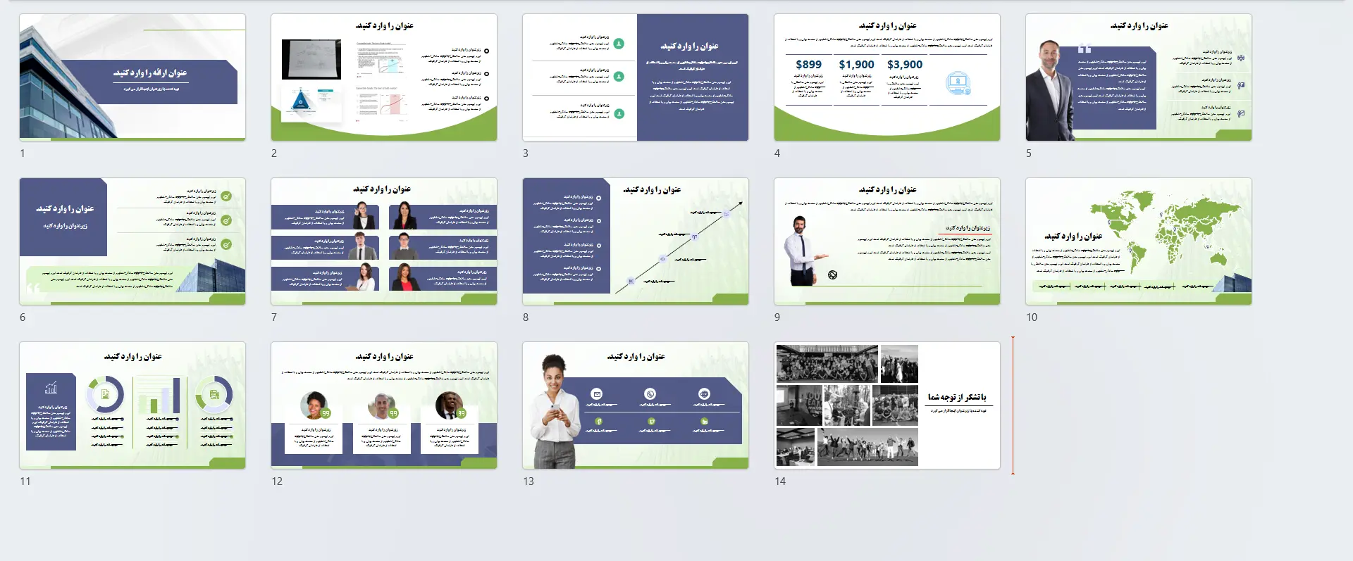 قالب پاورپوینت گزارش عملکرد شرکت